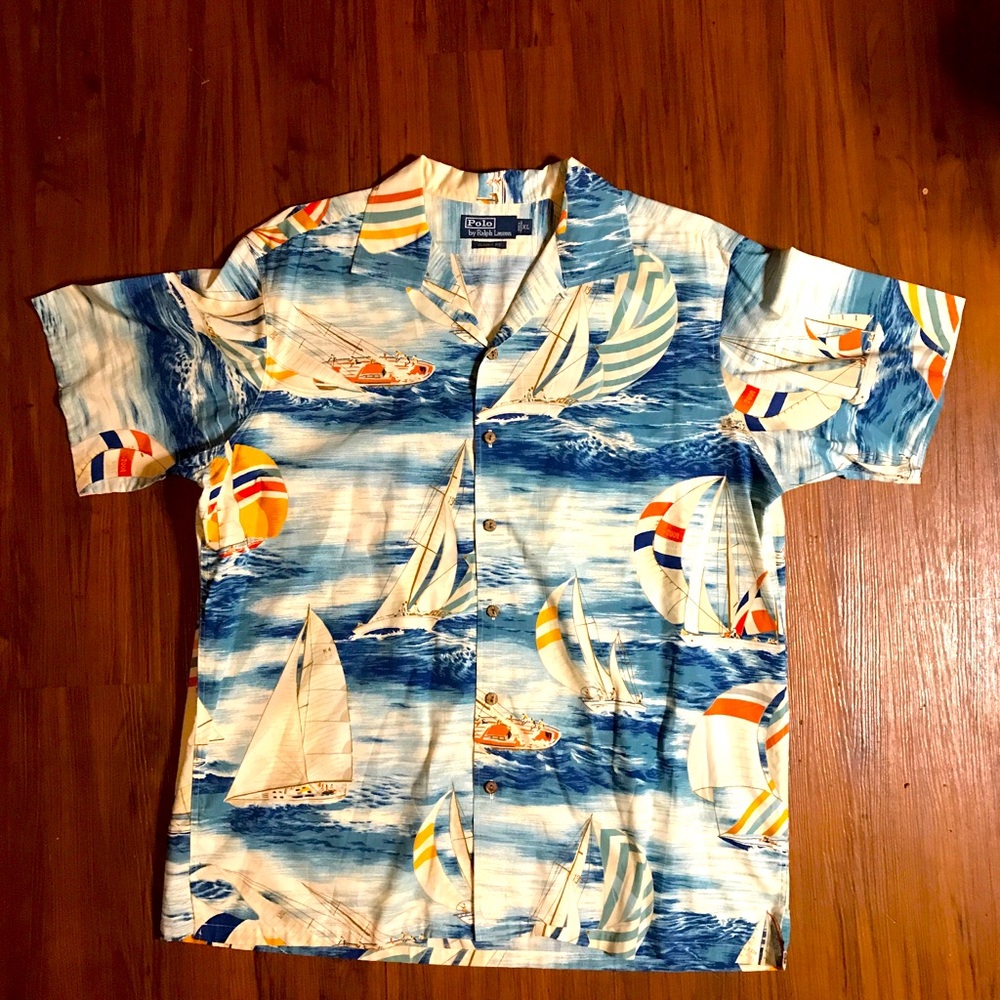 Vintage Polo Ralph Lauren Single Stitch Hawaiian